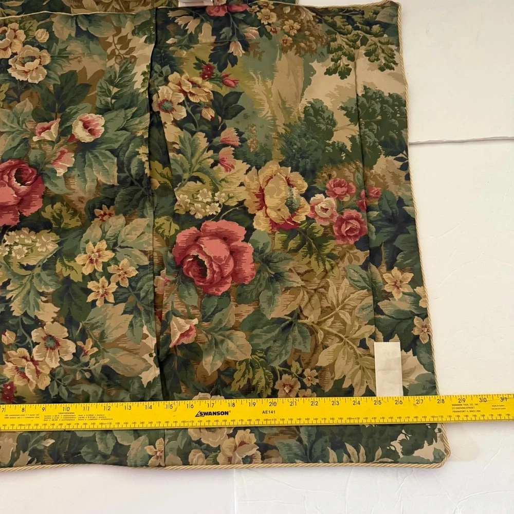 Martex Floral Pillow Sham in Green and Rose
